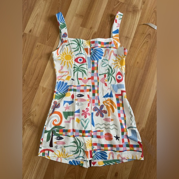 Peppermayo Multicolor Tropical Print Button-Front Dress - Picture 3 of 4